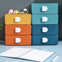 아이누에보 책상 주방 화장대 수납정리함 레트로 소품박스 미니 서랍장, 오렌지