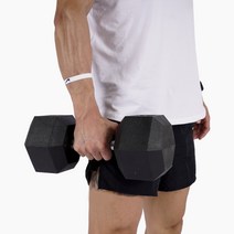 육각 고무덤벨 아령 1kg