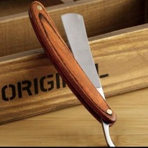 이발소 일자 외날면도기 클래식 옛날 나무 면도칼, 단품, 단품