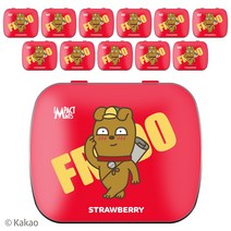 임팩트 카카오프렌즈 민트 무설탕 캔디 프로도(딸기) 12개입 독일산 직수입, 단품