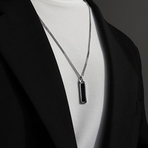 남자 목걸이 블랙 스틱 펜던트 패션 커플 Nolita