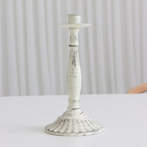 화이트 엔틱 촛대 1구, 단품