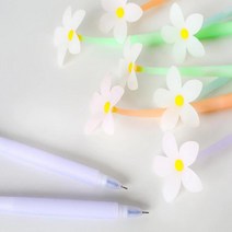 귀여운 선물용 실리콘 꽃 인테리어 사무실 고객응대용 특이한 볼펜, 색상랜덤 1개 C