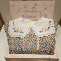 [M밍크뮤D] 22FW (YE)스퀘어자수카라원피스 (32C1540003) 출산준비물 신생아선물 배내수트 배내저고리