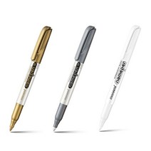 모나미 네임펜M 1.7mm 골드/실버/화이트, 구포트쿠팡 골드