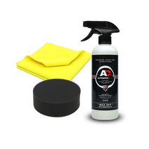 AD 오토브라이트 왁스 오프 자동차 탈지제 탈지 유분 제거제 제거 타월 패드, A-1 왁스오프 500 (패드+타월), 1개
