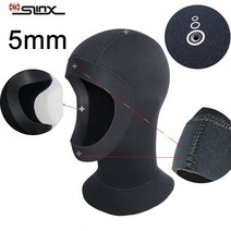 1pc slinx 5mm 네오프렌 다이빙 후드 캡 스쿠버 다이빙 용 냉수 스쿠버 다이빙 스포츠 캡 방수 보온 유지 브랜드 새, 5mm 블랙, xxl 57-59cm