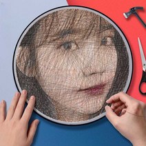 인물 사진 퍼즐 십자수 만들기 DIY 선물 팬 조공 취미, 맞춤형 흑백 사각 38cm 라운드 40cm