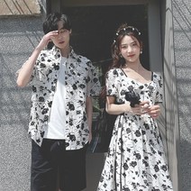 커플 시밀러룩 여름 여행룩 트윈룩 커플룩 허니문룩 촬영 휴가 빅사이즈 세트 신혼 웨딩