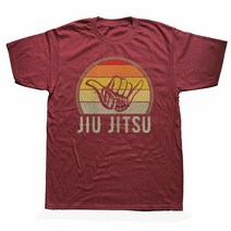 Let&39;s Roll-Jiu Jitsu 손 빈티지 일몰 재미 있는 무술 티셔츠 코튼 스트리트 웨어 반팔 여름 남성 의류, 06 CHESTNUT_02 S