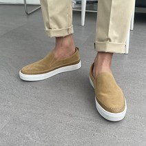 어둑 심플 스티치 스웨이드 슬립온 (2color)