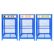 대용량 실외용 철재분리수거함 대형 아파트 야외 학교 빌라 외부 철제 재활용 쓰레기 수거대, 고철류 1칸, 1개
