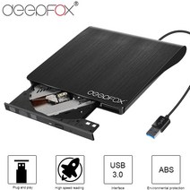 씨디롬 CD롬 외장 DVD ODD 노트북 CD 리더기 deepfox usb 3.0 외부 cd +-rw dvd +-rw 광학 드라이브 cddvd 플레이어 dvd 버너 pc, 검은 색