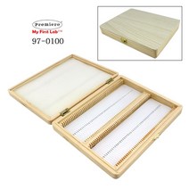 97-0100 슬라이드 글라스박스(목재), 1개