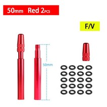 도로 자전거 위한 다채로운 관 Presta 벨브 연장 증량제 50/60mm, 09 50mm Red 2pcs F1