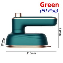 전기 다리미 미니 의류 증기선 스팀 여행 홈 Rotatable 세라믹 Soleplate 다림질 기계, [01] green, [02] EU