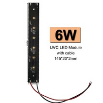 CXST 최신 2.5W 6W 12V UVC LED 스트립 모듈 SMD3535 UV 살균용 램프 비즈, 14520 6W Line_1개