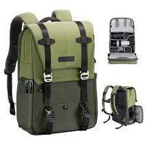K&F CONCEPT 대용량 방수 카메라 백팩 20L, 그린