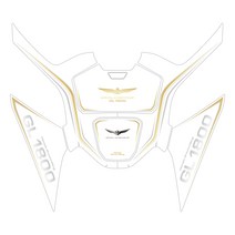 혼다 골드 윙 gl1800 연료 탱크 보호 스티커에 적합 꽃 스티커 데칼 인쇄 방수 자동차 스티커 장식 수정, 하얀