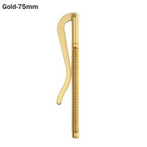 가방 수리 부품 지퍼 교체 금속 머니 클립 bifold 바 지갑 스프링 클램프, 금-75mm