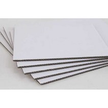 평골판지 보양재 박스지 화이트 하드 무지 카드 공예, 단면흰색 5겹 두께6mm 30X30cm 10장