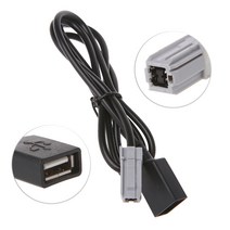 자동차 AUX 오디오 미디어 와이어 TOYOTA RAV4 EZ VERSO CAMRY 용 USB 어댑터 커넥터, 검은 색