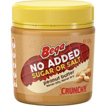 Bega 베가 피넛버터 무설탕 무염 크런치 땅콩 소스 스프레드 325g 2팩