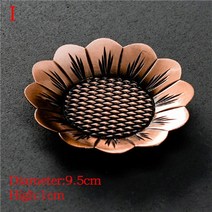 컵받침 코스터 합금 구리 차 트레이 개구리 연꽃 커피 매트 성 접시 음료 받침 홈 까페, 9