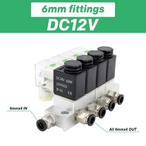 공압 전기 솔레노이드 밸브 정상 폐쇄 2V025-06 AC220V 다방향 조합 유형, 08 DC12V 6mm fittings_02 3F