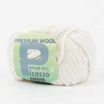 [슬로우플로우] 피카소 울실 10PLY 45g [얇은실 블랭킷실 인형실 부드러운실], 01 화이트아이보리