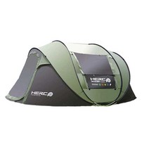 6인용 원터치 텐트 그늘막 쉘터 방수 캠핑, 3-4인용소형(주황색)방습매트램프포함