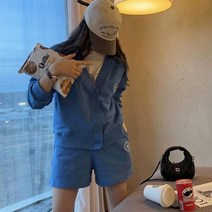 p30 스웻가디건세트/ 브이넥가디건+밴딩반바지 트레이닝 4칼라
