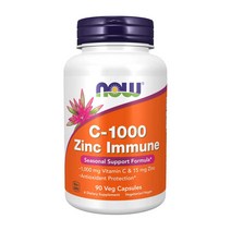 나우푸드 아연이뮨비타민C1000mg 징크15mg 90베지캡슐