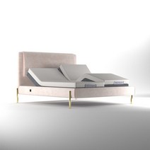 꿀잠 모션베드 전동베드 침대 리클라이너침대 전동 모션, 1800mm*2000mm, 조립식 선반, 연근핑크+별도리프트+15cm매트리스포함