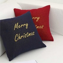 [콩지] 크리스마스 금사자수 쿠션커버 40x40, 색상:레드