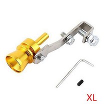 자동차머플러팁 Smlxl 범용 튜닝 터보 사운드 휘슬 머플러 배기 152, 골드 XL, 1개