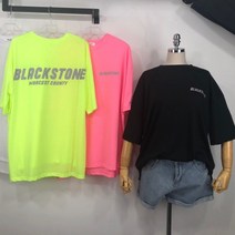끌리오 [국내제작 당일발송]인기 폭발 블랙스톤 라운드넥 루즈핏 오버 반팔 티셔츠