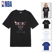 NBA 3종택1 남여공용 시카고불스 홀로그램 불박 라운드반팔티셔츠 N202TS050P