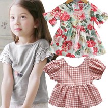 EW여름프릴반팔민소매티셔츠블라우스