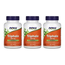 [3개] 나우푸드 트리팔라 500mg 120정 가자 추출물 하리타키 에피카테킨 아유르베다