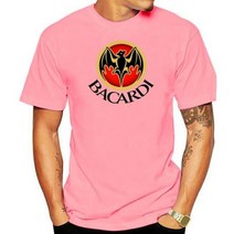 Bacardi 럼 티셔츠. 모든 면화. GrayWhiteKhakiYellow. 크기 S-XXL 미국, Men Deep pink_XL