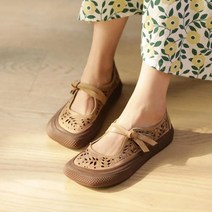 여성 마틴 워커 봄 가을 수제 로우힐 복고풍 앵클 부츠 플랫 슈즈 예쁜 엄마 선물 박시아즈 225 250