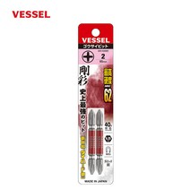 베셀 비트 GS142065 6.35x2x65mm 양두 엑스하드강 컬러 자석 십자 드라이버비트 2PCS 세트