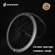 자전거 휠세트 2023 hygge 카본 휠셋 디스크 휠 자전거 휠 50mm 및 40mm 카본 휠 세라믹 베어링 700c 휠 3년 보증, d 브레이크 6 볼트, 세라믹 베어링 허브