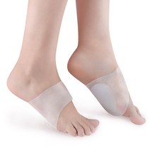 실리콘 젤 높은 아치 지원 마사지 붕대 정형 외과 깔창 교정 플랫 피트 릴리프 발 근막염 플라틸라 발 관, 02 White