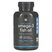 (1+1) Sports Research 오메가3 피쉬 오일 트리플 스트렝스 1 250mg 소프트젤 120정