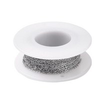 비즈공예 원석 10m롤 1.5x1.3x0.3mm 얇은 304 스테인레스 스틸 케이블 체인 링크 쥬얼리 제작 용 납땜 DIY, 01 StainlessSteel Color