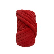 Roomxyd 패브릭 자이언트얀 벨벳 뜨개실 망고실 1KG, 레드, 1개