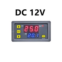 AC 110V 220V 디지털 시간 지연 릴레이 듀얼 LED 디스플레이 사이클 타이머 제어 스위치 조정 가능 타이밍, 01 DC12V