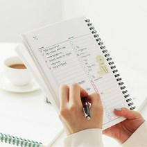 재택근무자 셀프일정체크 A5 작업 플래너 다이어리 수험생 취준생 시간쪼개기, 그린